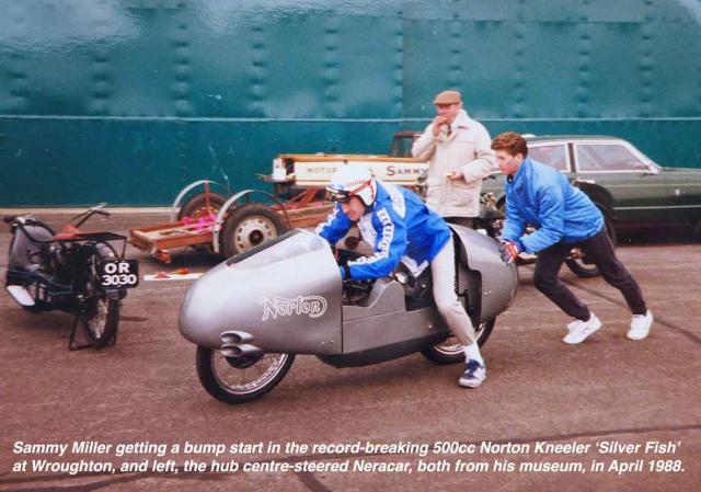 Sammy Miller on the Norton Kneeler for Top Gear in 1988