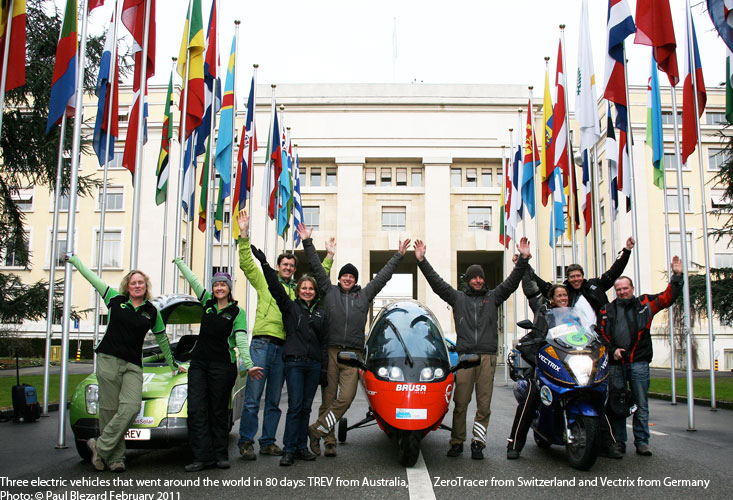 3 EVs Around the world in 80 days - in 2010-11
