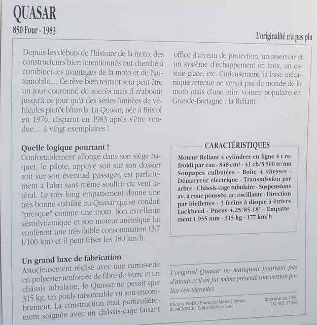 La Quasar, en Francais