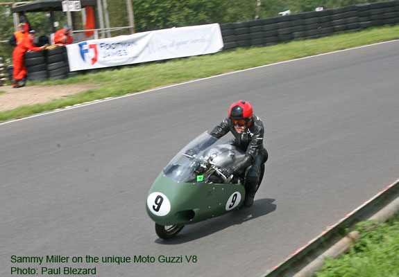 Sammy riding the V8 'Guzzi
