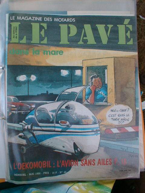 Ecomobile cartoon French mag cover (1988)