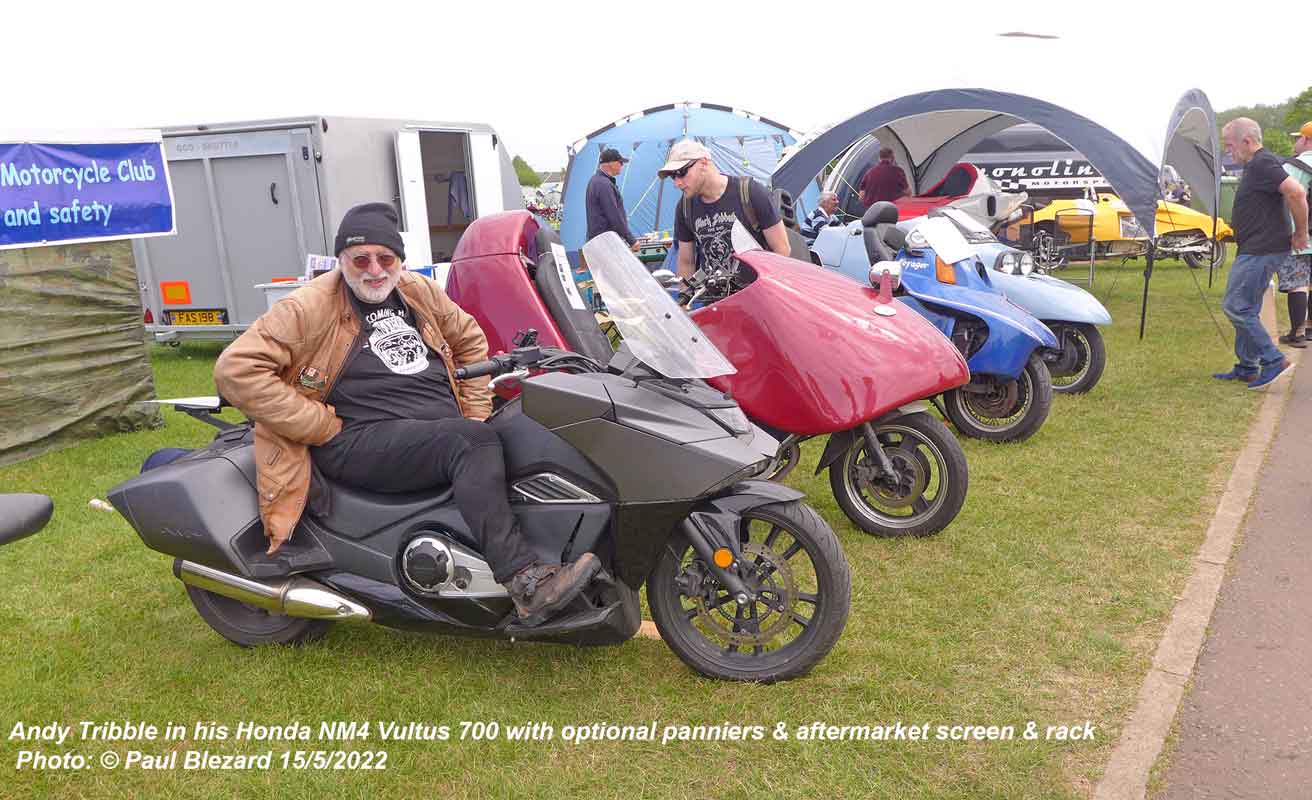 Trib in his Honda Vultus 700