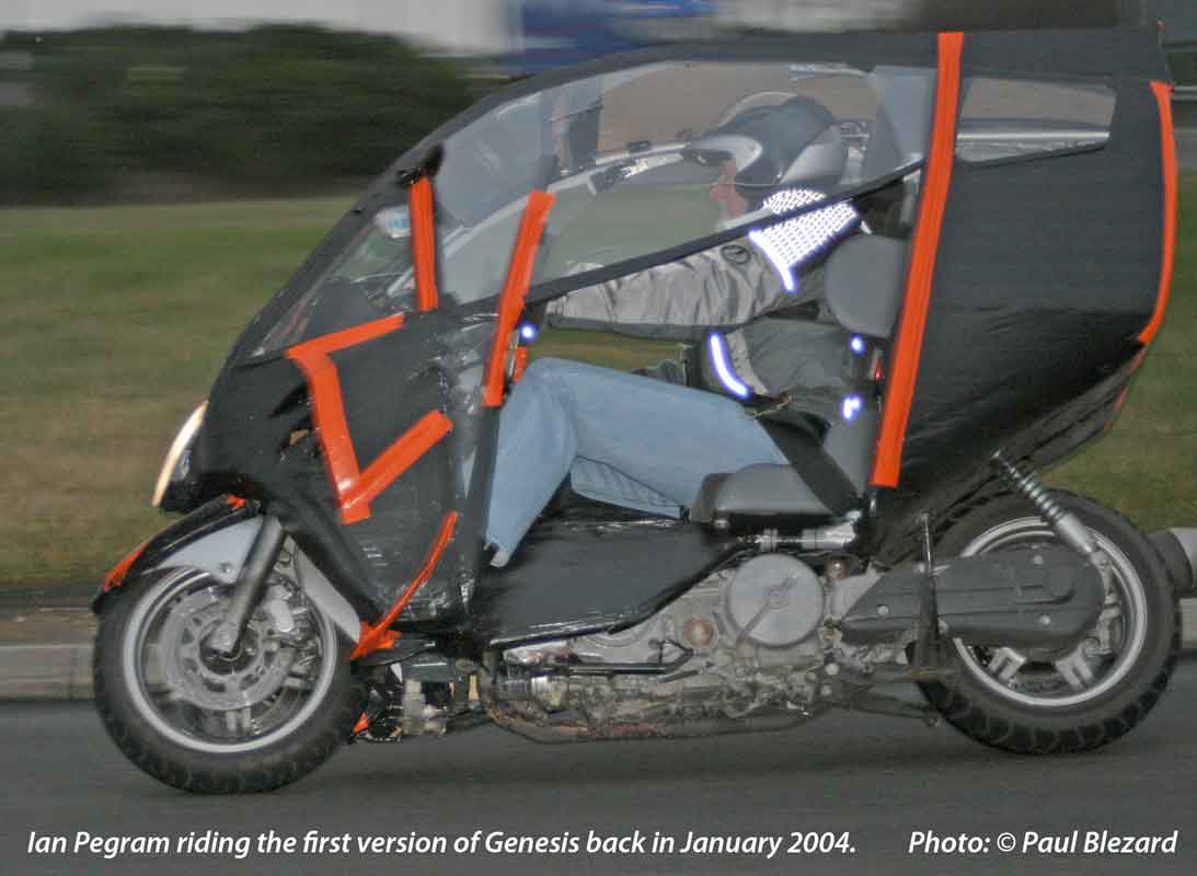 Ian Pegram riding Genesis in 2004