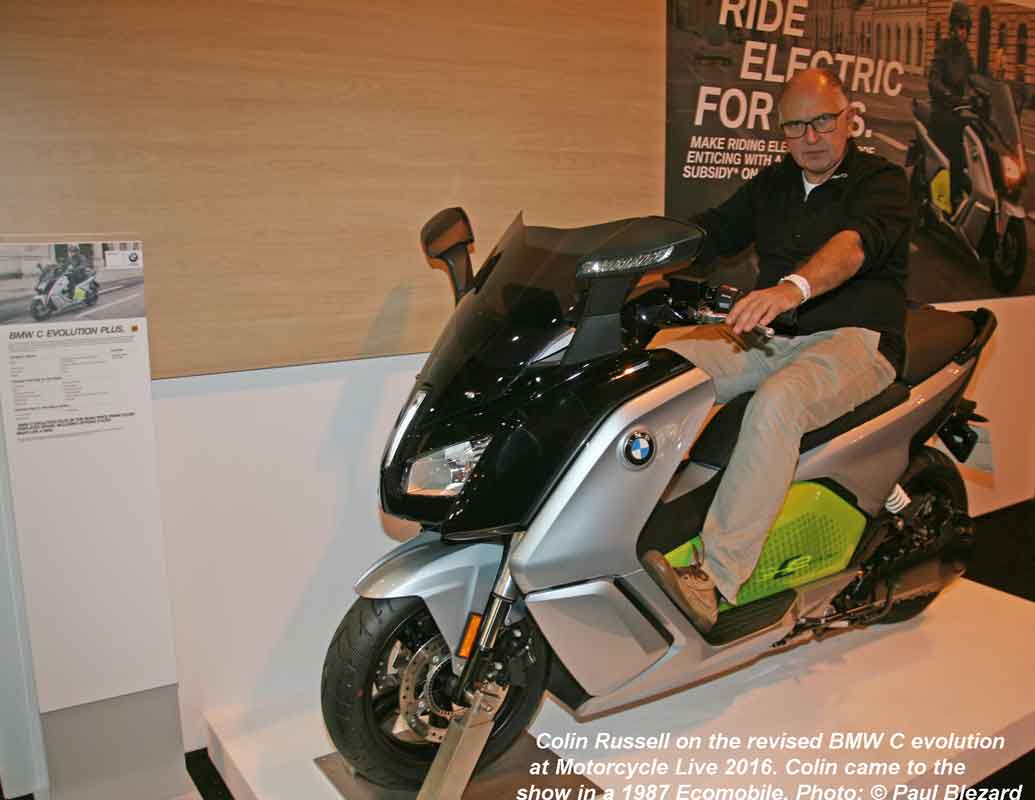 Colin sits on a C evo Plus (2016)