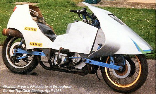Faired Fryer FFelocette at Wroughton, 1988