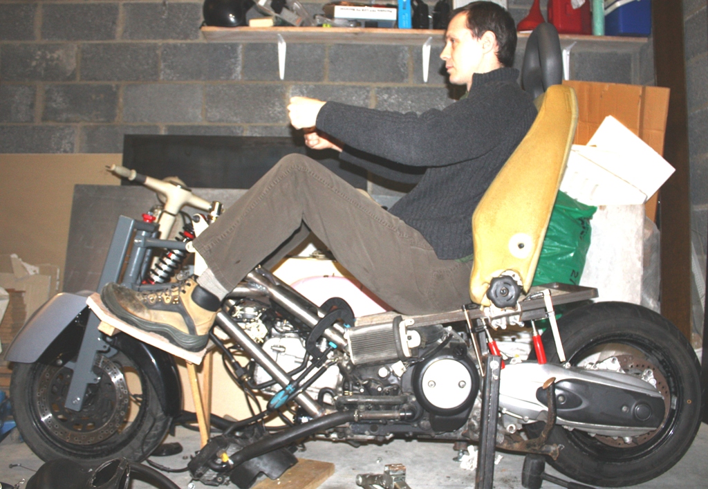Ergonomics mockup - 6'3" rider