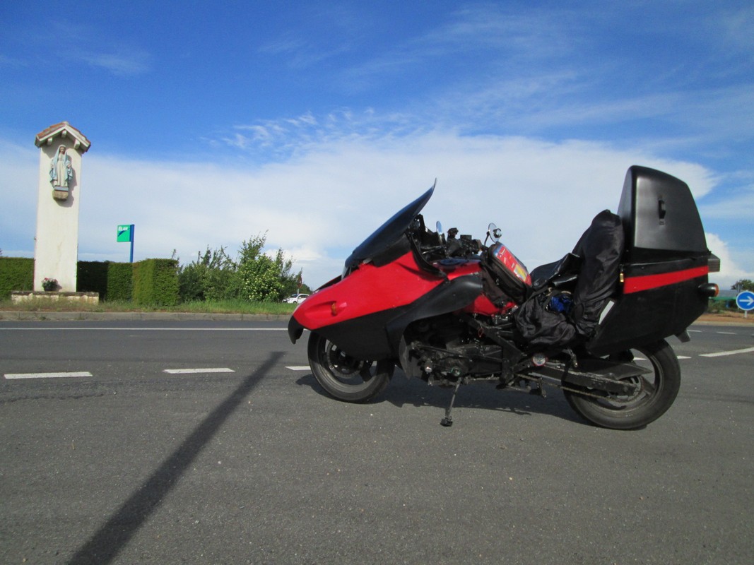 Begrolles en Mauges..if bikers had a patron saint it would be this lovely lady.