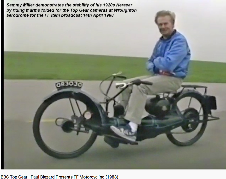 Sammy Miller rides his Neracar on Top Gear (1988)