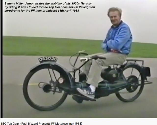 Sammy Miller rides his Neracar on Top Gear (1988)